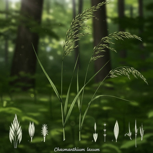 Slender Woodoats/Spikegrass - Chasmanthium laxum